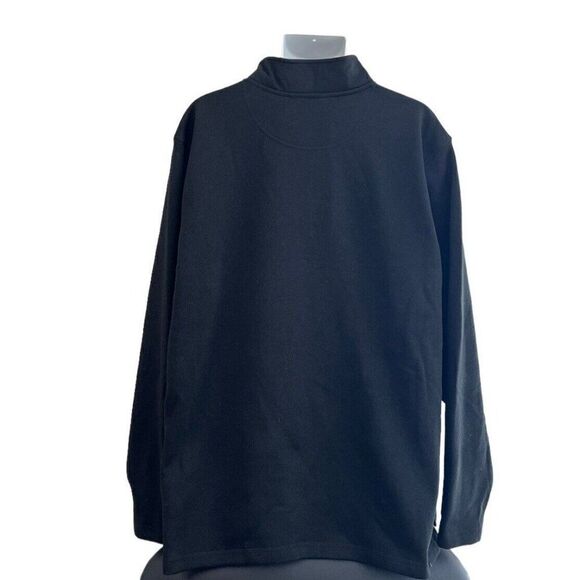Wrangler Authentics Men’s 2XL Black 1/4 Zip Sweater Pullover Jacket Fleece - Picture 2 of 4